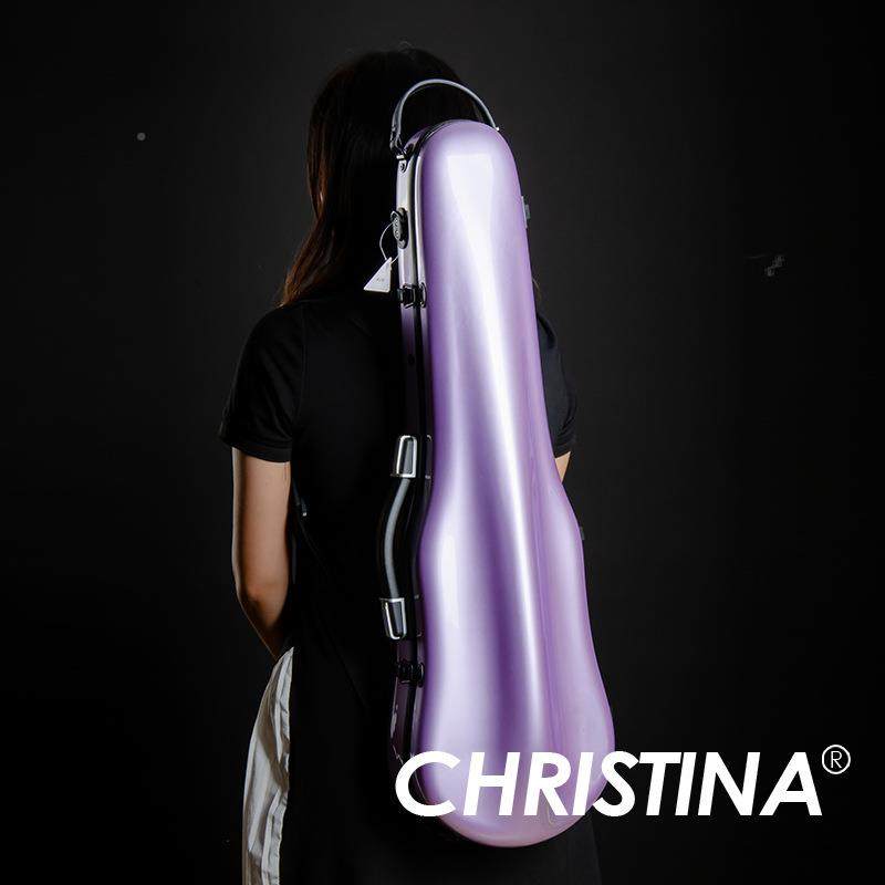 新款小提盒28228香芋紫带提手小提尺琴盒子琴琴4/4寸