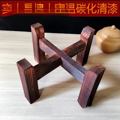 实子木架水缸木架NNF鱼缸花盆架酒坛架陶瓷水缸底座古法架养鱼石
