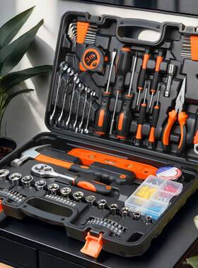家庭工具箱套工具全全套木OLL工电工专用修车载工具维多功能组德