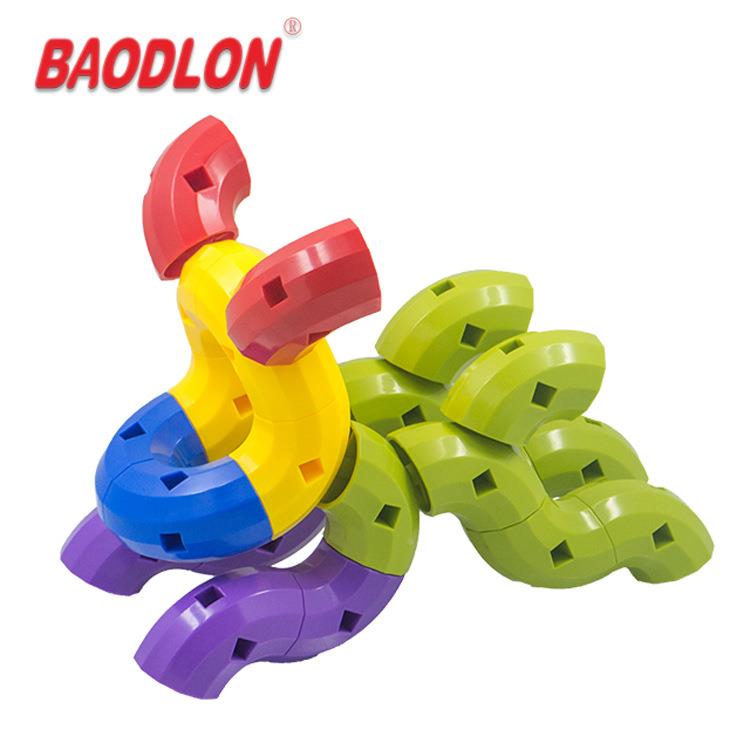 AOD旋LBO德DHTN宝龙玩具幼儿园桌面拼搭积木万变转积木