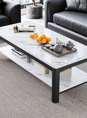 层岩板茶几客厅茶家用202LGF5新双款茶台现代极简小型桌长方形桌