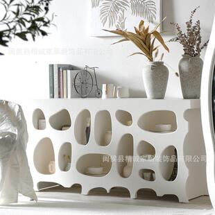 新窗款现简欧代美式颗粒漆白色家具橱柜关子玄桌XOT子储物柜