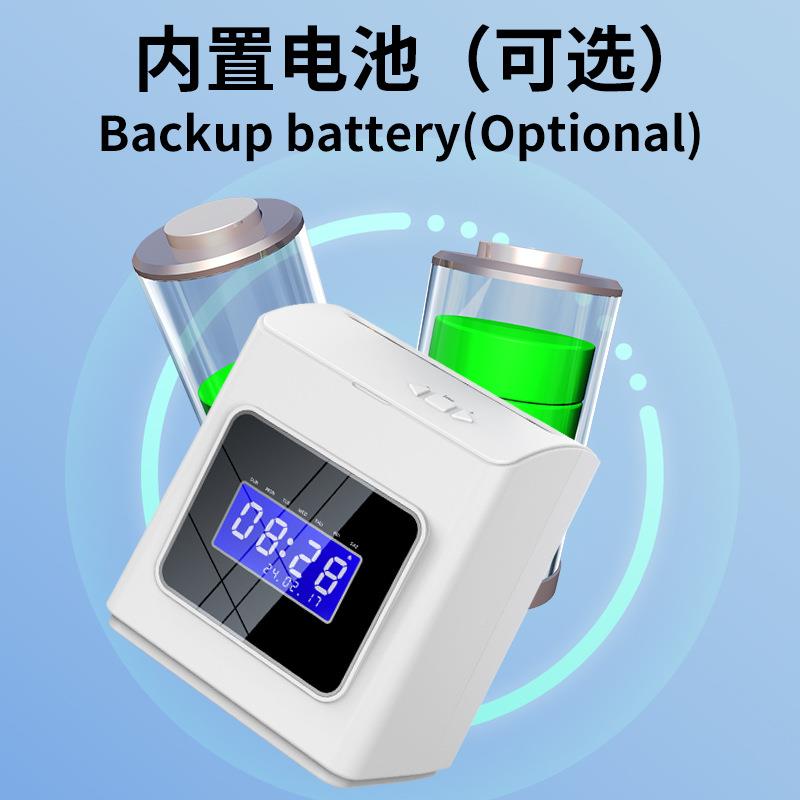 家直供双色显示纸打卡机卡式卡厂钟考勤打卡钟微707电纸脑质高精