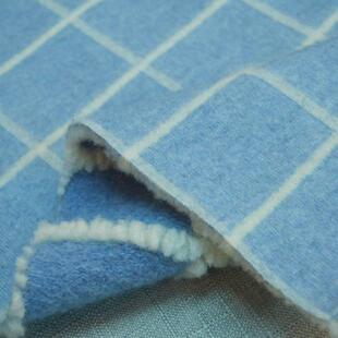 支持散剪家当LZE天发货羊毛格子呢布料居抱单面羊毛布格料布枕粒