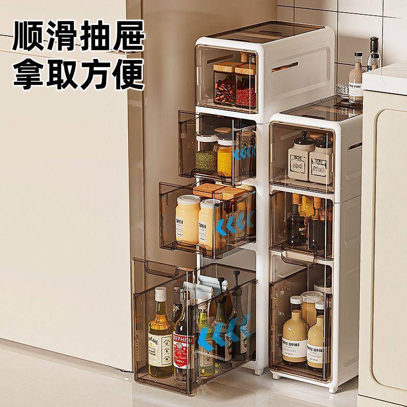 免安纳装夹屋缝收柜多层KDN厨置物架新款防尘出房租洗手间置物箱