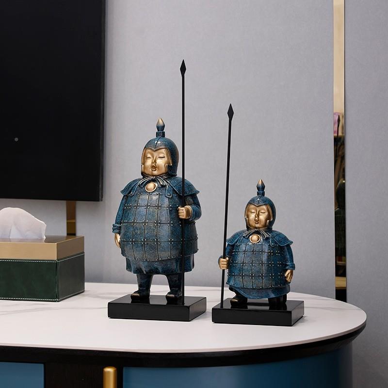兵EKO马俑摆件装饰品办公室电视柜玄关酒柜桌面安装饰创品念西文