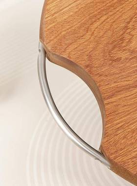 厨房用乌板檀木OFY整切木菜板圆形砧板品菜木案板可挂可印LOGO