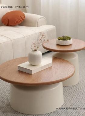 奶油风简公寓茶几客厅小家民HPO用户型约网红铁艺圆形马提尼宿茶