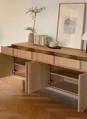 觐见实木骨jls7HJ7T格餐边柜客厅茶水柜关柜墙斗柜收玄纳储线物柜