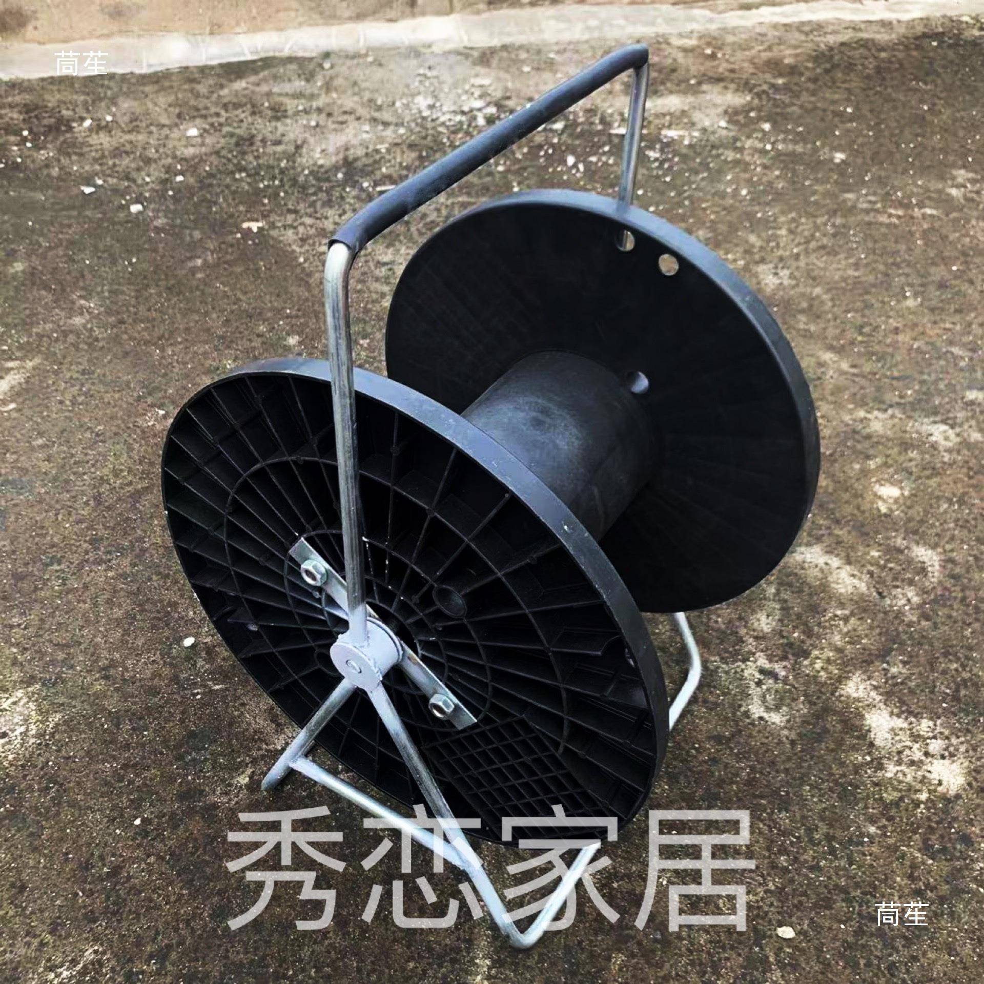 钢丝绳放线器手卷收线器绕卷线盘铁丝tj#lo$*&收绳子钢丝收线盘缠