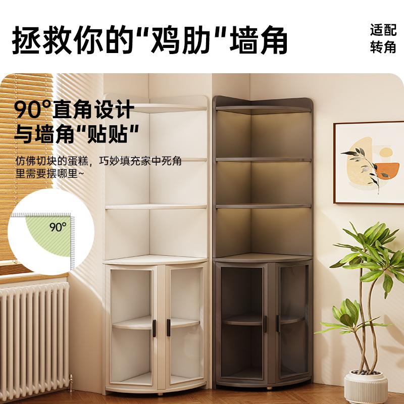 墙角柜转厅角架置物客一体靠90度三角形拐角墙收纳柜卧室多层DWC