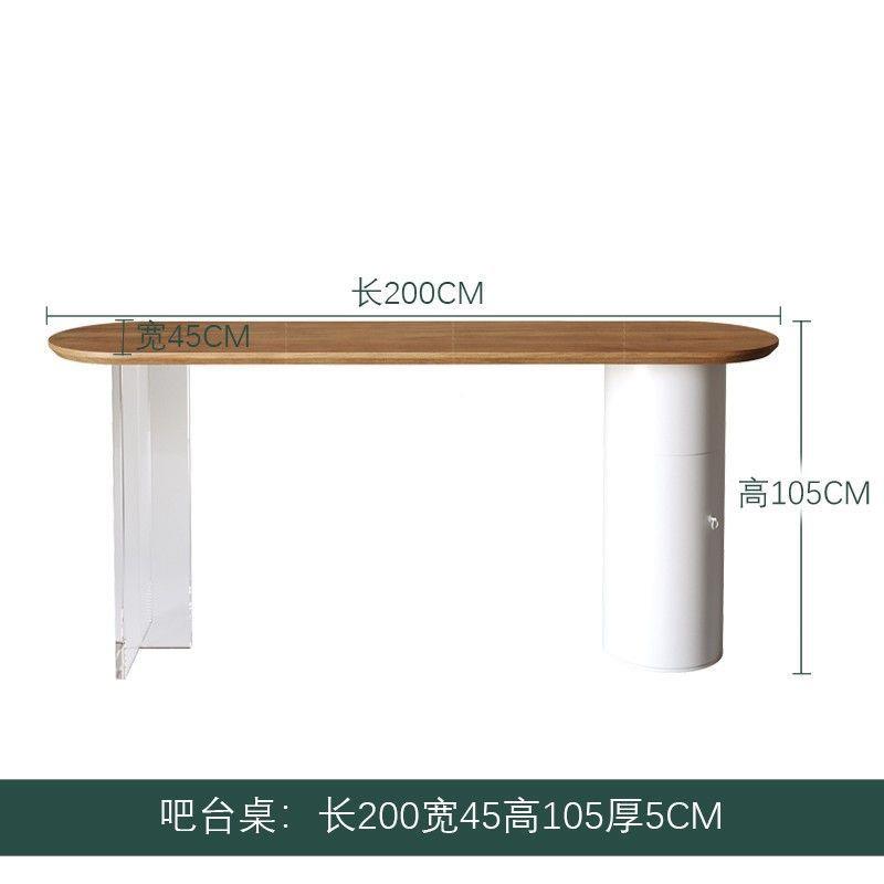 实木吧台桌台椅家用脚长沙发边AOC阳餐厅客厅隔断开放式厨房条桌