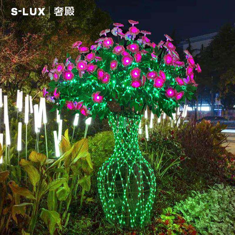 场户外花瓶亮造型灯景区广公园花景朵灯光节草坪观装sd521304饰节