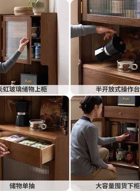 木简三实架角柜约橡木转角置物墙角酒柜靠BTH墙角落收纳柜