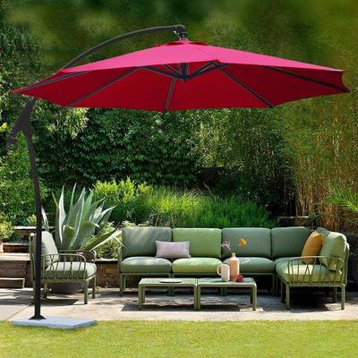 地闲中海铝合金手推香蕉伞外园架子户休花庭院大型遮XKG阳伞3米水