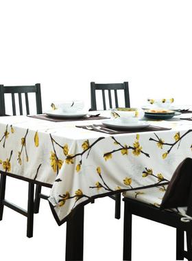 尚家居中国风餐桌布台布盖布防尘茶几巾汉腊新中式布IGV艺花梅方