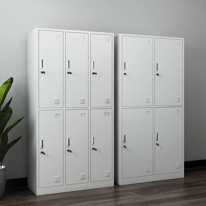 钢制更衣柜工储物柜工厂宿舍柜换衣多门铁员柜皮TIB健身房带锁收