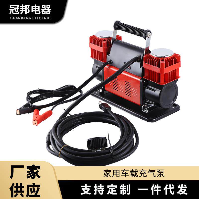 厂家V车/缸GAX双载缸充气泵式便携快速充气车载打气泵