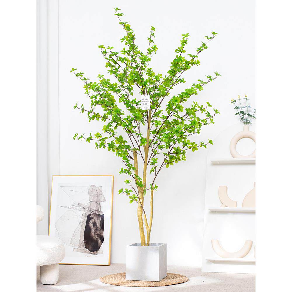 北欧彷真绿植吊钟植物马醉木服装店室内客厅装饰假树落地盆栽摆件