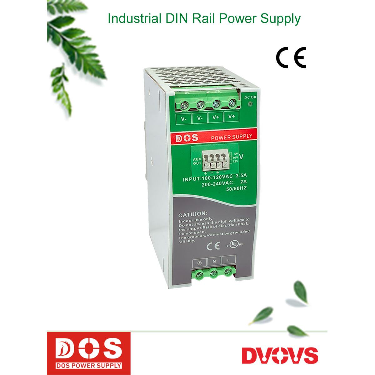 两组电压双输出24V5V或24V12V或12V5V导轨式开关电源供应器保三年图片