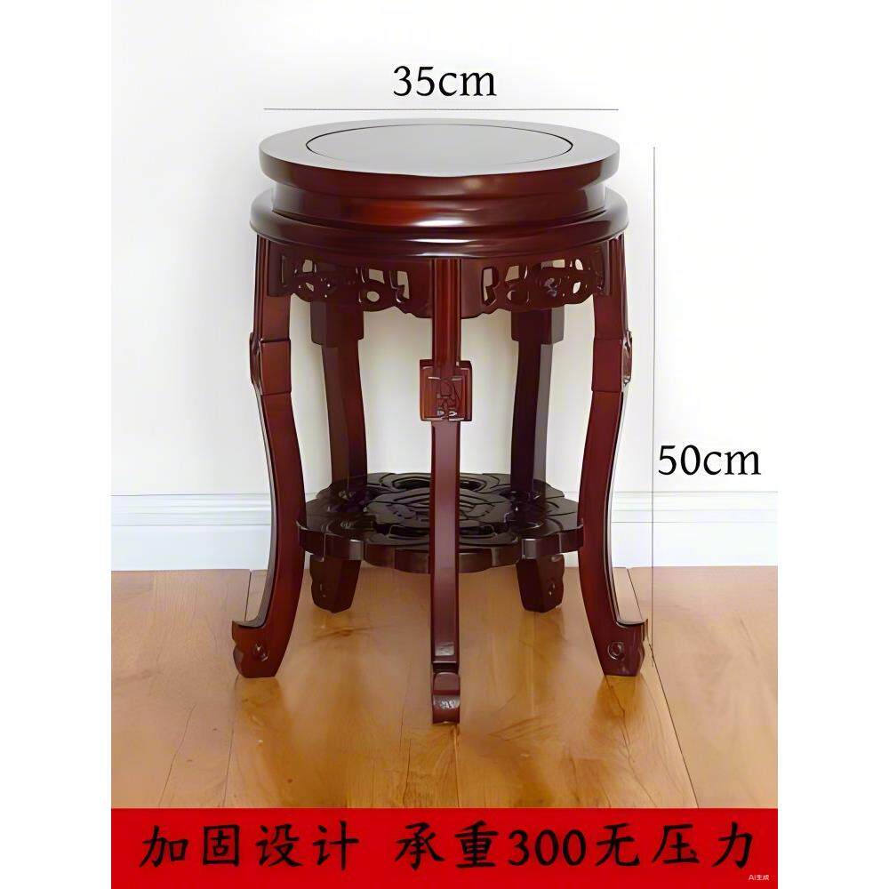 凳子实木圆凳榫卯结构家用餐桌凳老榆木梳妆凳新中式古筝凳换鞋凳