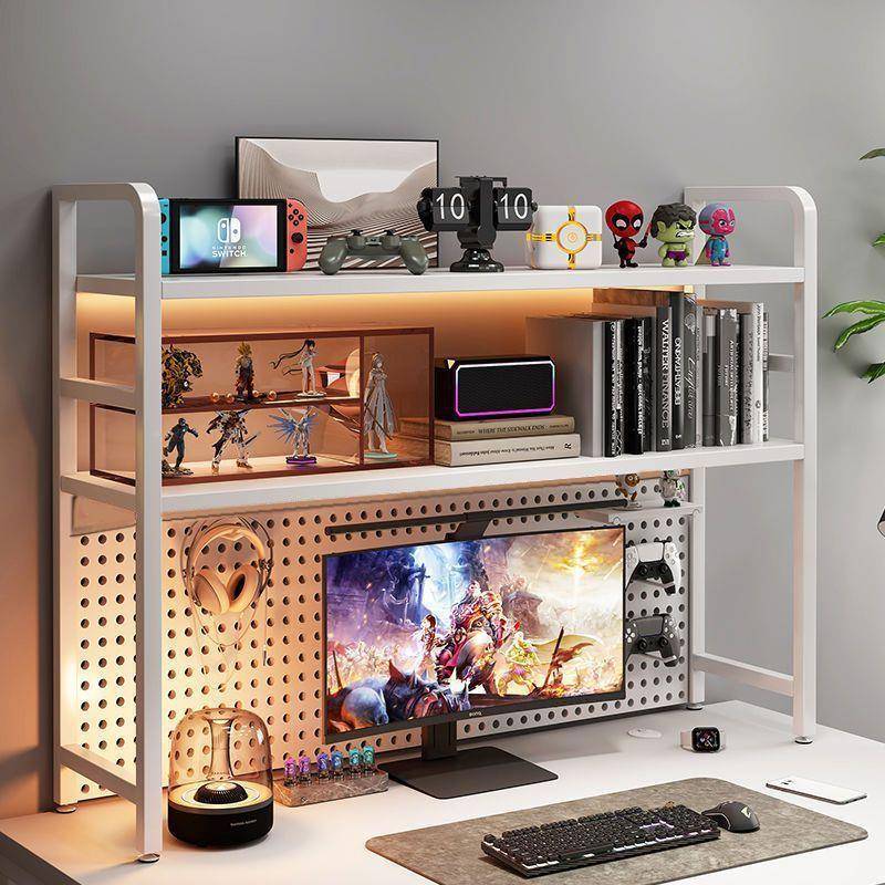 铁艺桌面洞GDF洞展板书架书桌架收纳置物桌上电脑桌示架家架子书