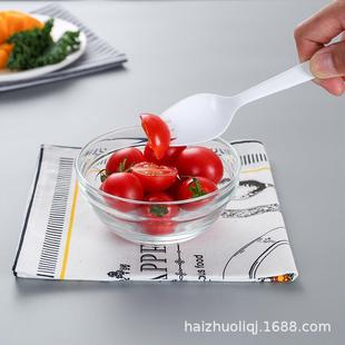 厂家MOI塑料一性蛋糕品叉子叉勺拉一体加厚pp甜沙勺次子独立包装