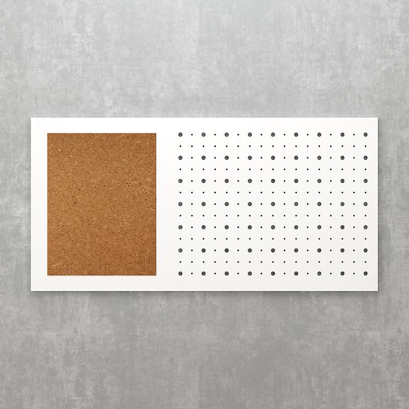 EQF墙软板洞洞板照片墙实木留言板客厅书房收纳架4壁装F767H6HS木