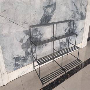 阳台花架子落地式多层架阶梯式庭无品牌/防锈院肉室内外铁艺花多