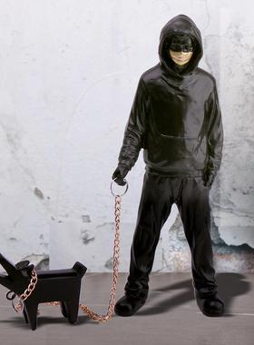 创狗意艺术摆件桌面礼物230424书装房饰柜办公班励志克西遛人摆件