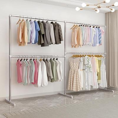 镀锌管晾衣架两上层KA153242衣架下衣架挂地立式落新款多层