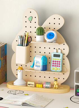 桌面立洞洞置物架办公装室台面饰隔MB230851板宿舍学生书板桌笔筒