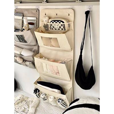 学生宿舍衣层柜收袋床头门后壁挂收纳挂HZP袋置墙上分挂纳式物袋