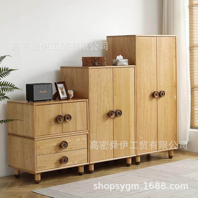 伊家具儿童衣柜欧收简约大容北量纳储物柜组PFN合全实木儿童舜家