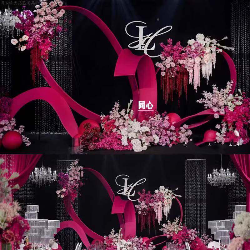 新款DXV婚庆道舞台吊顶装饰螺旋百炫美形自由曲线弯曲波浪弧具变