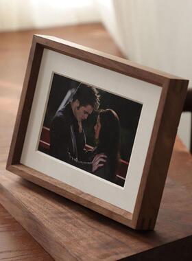 黑裱胡桃木Y榫卯301相儿简约实木画框童写真框桌面照框片墙装装饰
