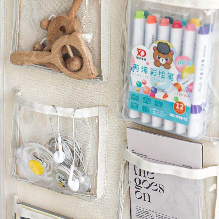 ?布门后收纳挂艺袋悬挂式整理头储物袋子宿舍杂F7800060床物置物