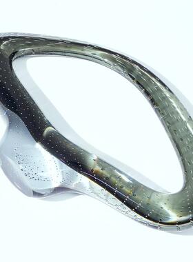 柜现代简约轻黑色镂空琉璃摆件纯手工奢花3064器摆件电样板房视软