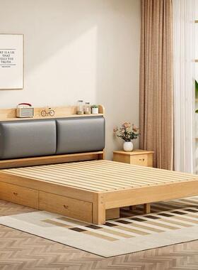 实木床现床代约全实木简1.2米15米单人床家用双人小户型IPB出.租