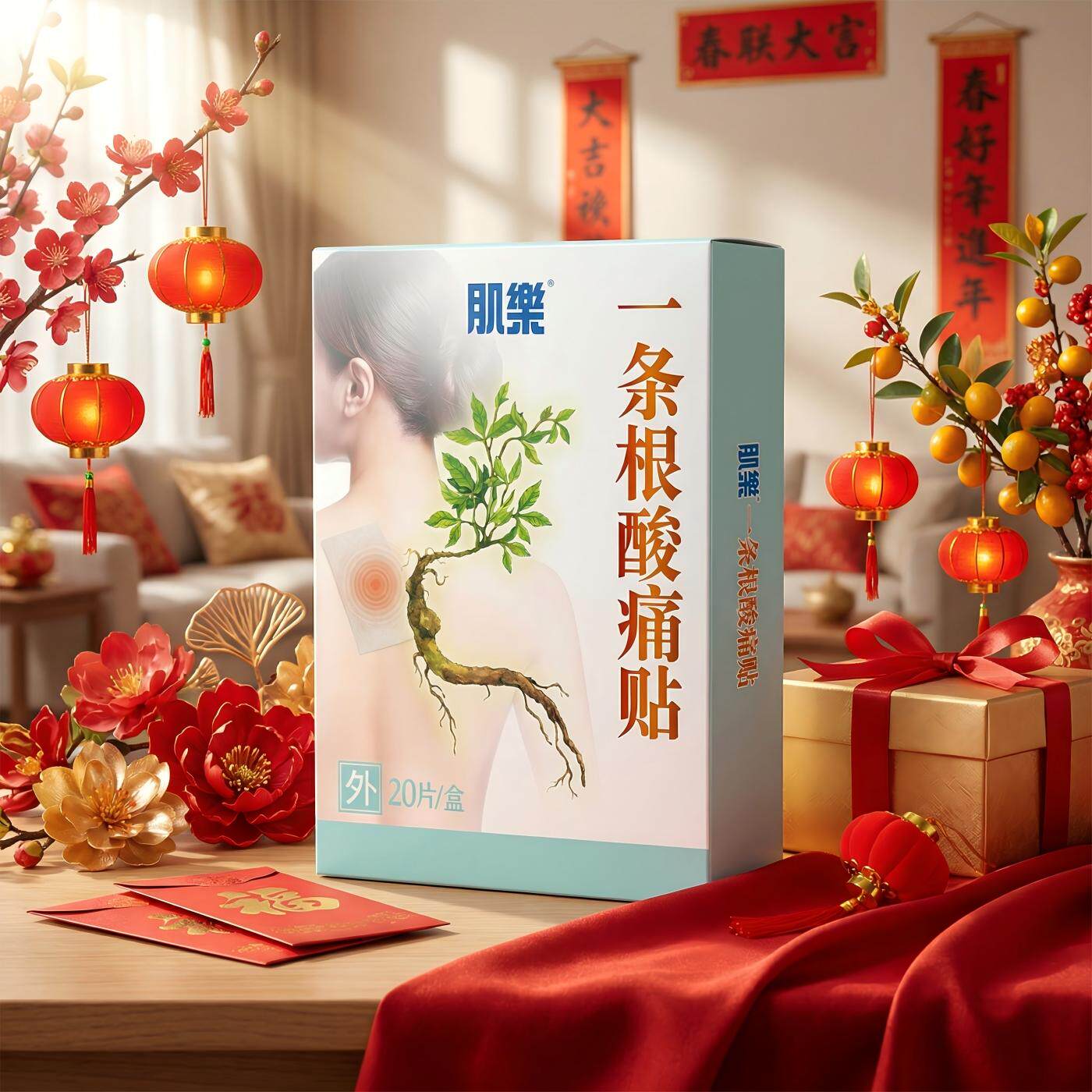 肌乐一条根酸痛贴膏舒缓不适酸痛图片