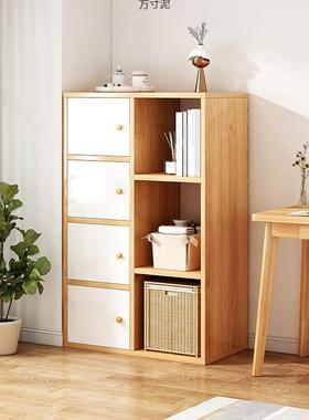 简约斗柜卧室柜收纳柜客厅墙书斗柜置物架家用柜HMW子储物靠简易