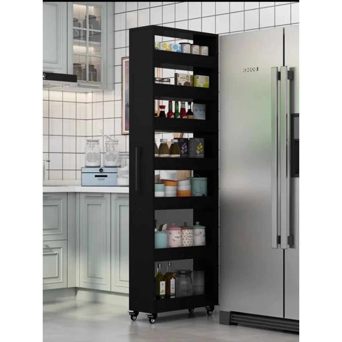 冰式箱侧缝隐藏缝隙推车卧室门后超窄收F97H7855夹纳柜厨房抽拉置