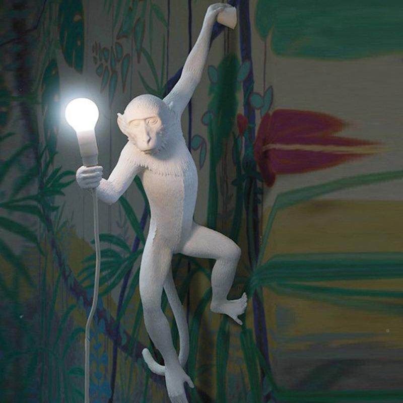工业树脂子壁灯装饰灯餐厅吧台创意558子风烧烤店猴铺动物麻绳猴,家装灯饰光源,智能吊灯,淘宝优惠券,粉丝福利购,淘宝优惠卷