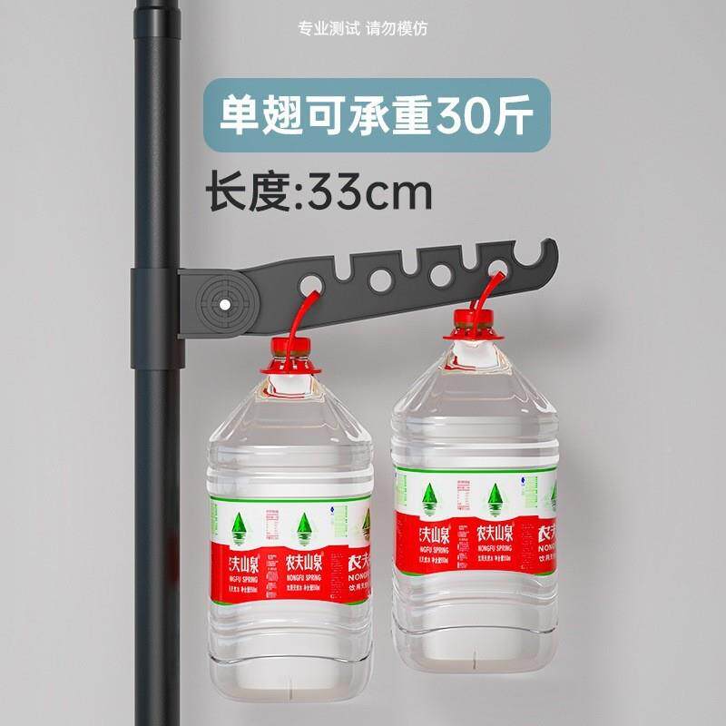 顶天立地简免打孔约衣衣帽1321架家用衣简易伸缩卧室收纳挂杆阳架