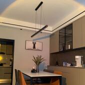 意式 极简长灯536餐桌饭厅具现代简约餐厅茶办公室吧台一室字吊条