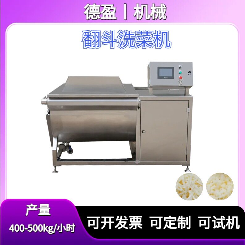 商用翻斗涡流自动气泡果蔬清洗机
