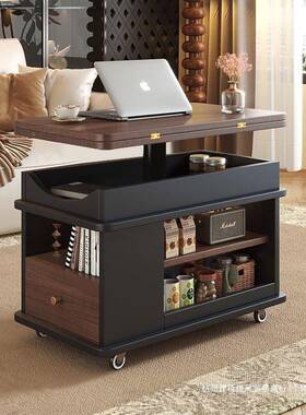 移客升厅KJZ小户型功能折叠沙发实多动木边柜降茶几小推车家用茶