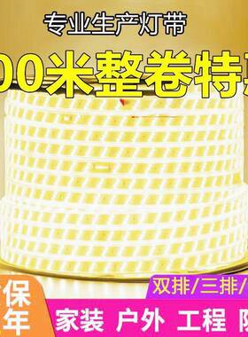 灯带le家JUQd超亮100米套装2防20V户外光装水三色变工地亮化工程