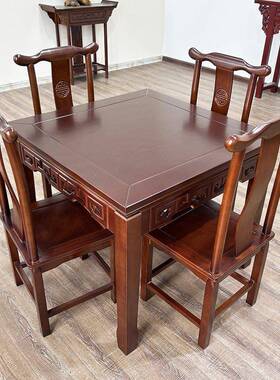 仙八桌实木四方桌大农村堂老式UTB桌仿古中中式餐桌正方形小桌子