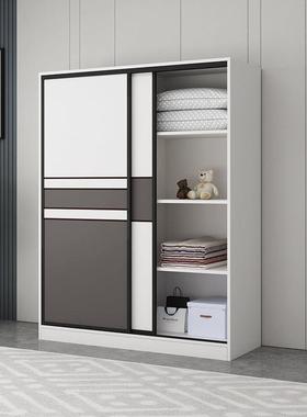 安装衣简柜家用卧室拉包门现代约收纳柜柜子推储物柜出租房SYU大